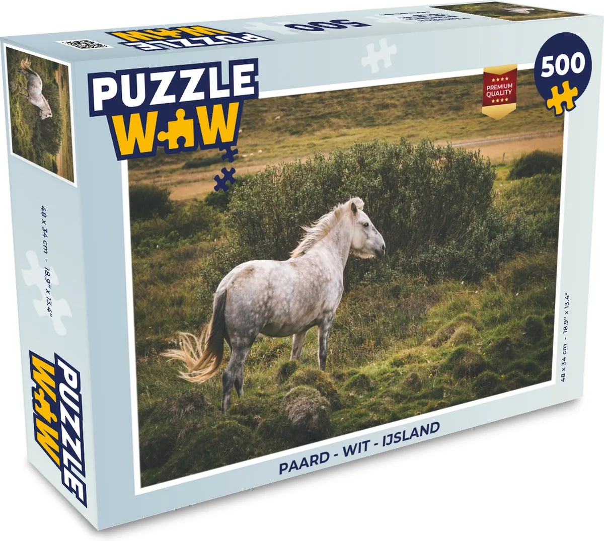 PuzzleWow Paard IJsland Legpuzzel 500 Stuks