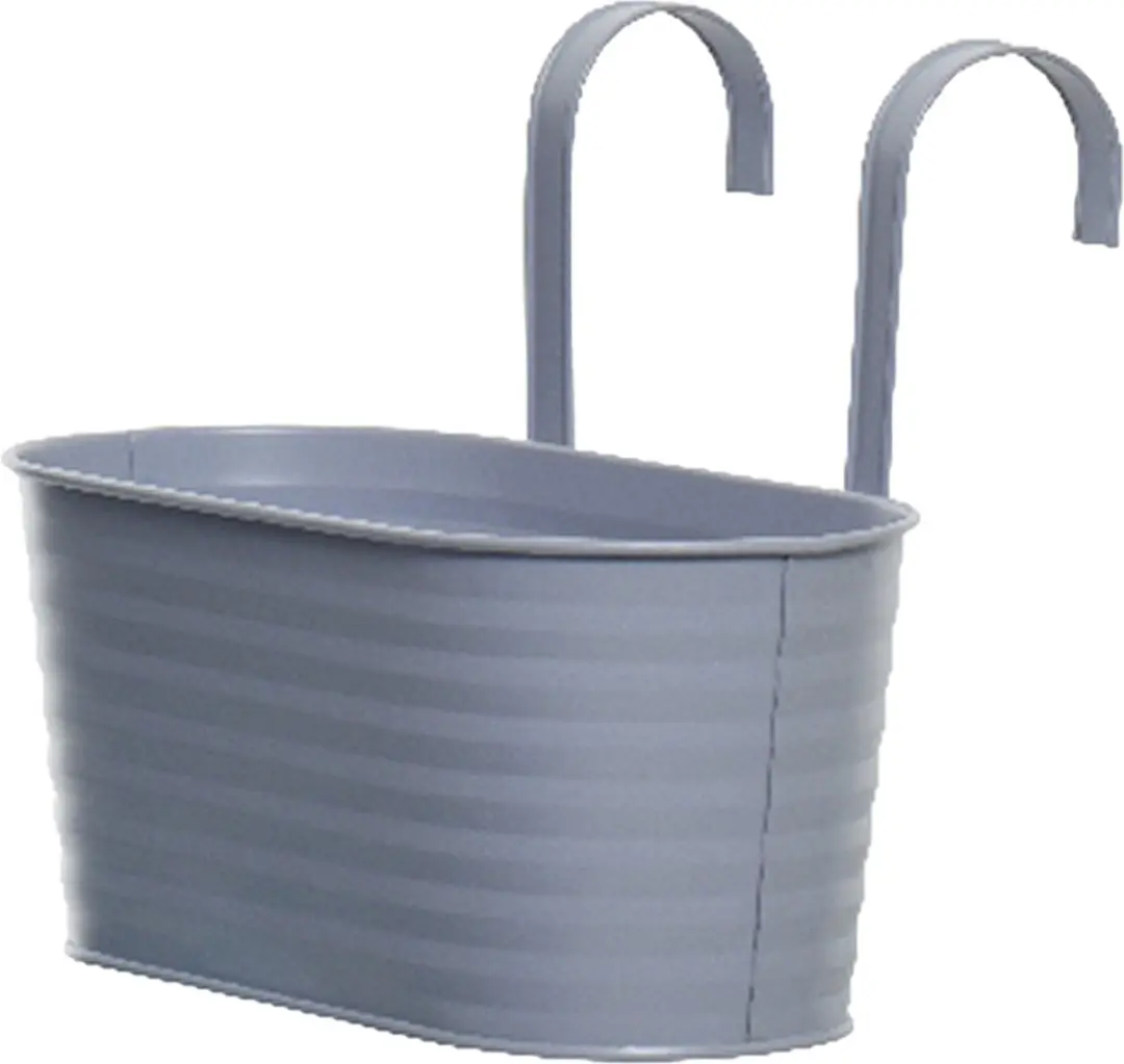 Decoris Bloembak ophangbaar - zink - 32 x 16 cm - lila paars