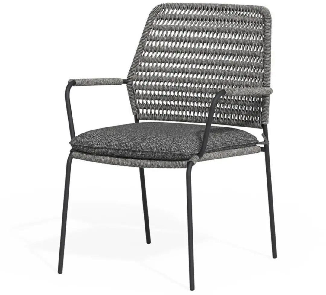 Tierra Outdoor David Dining Tuinstoel - Charcoal - afbeelding 2 van 4