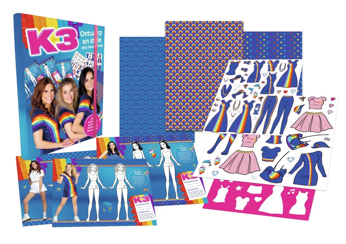 K3 Designmap met Bewaarmap - Blauw