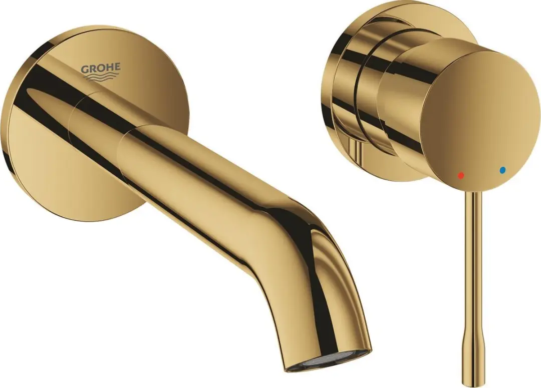 GROHE Essence New Wandgemonteerde Inbouw Wastafelkraan - afbouwdeel - exclusief inbouwdeel - cool sunrise (goud) - 19408GL1