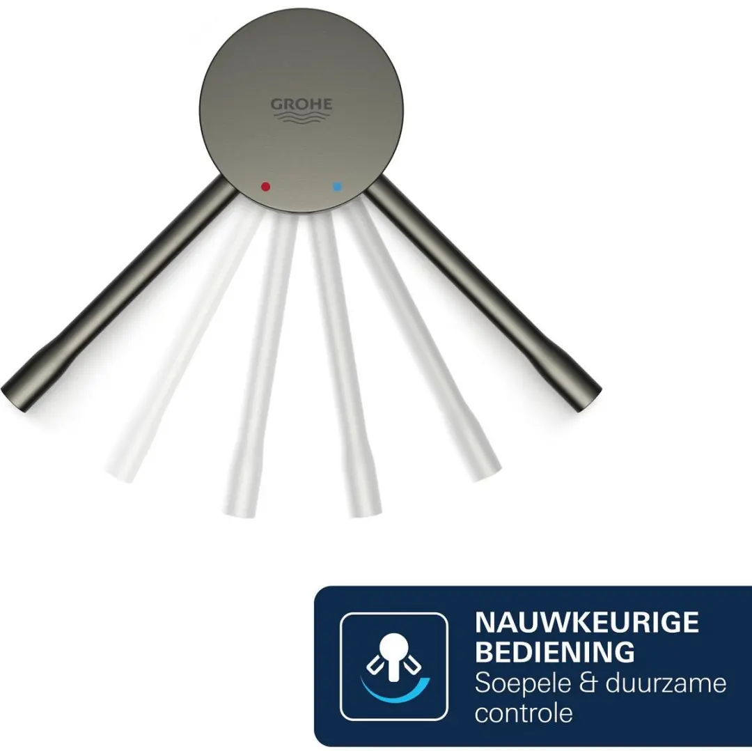 Grohe Essence New Wandgemonteerde Inbouwkraan 19967AL1 - Mat Antraciet - afbeelding 4 van 6