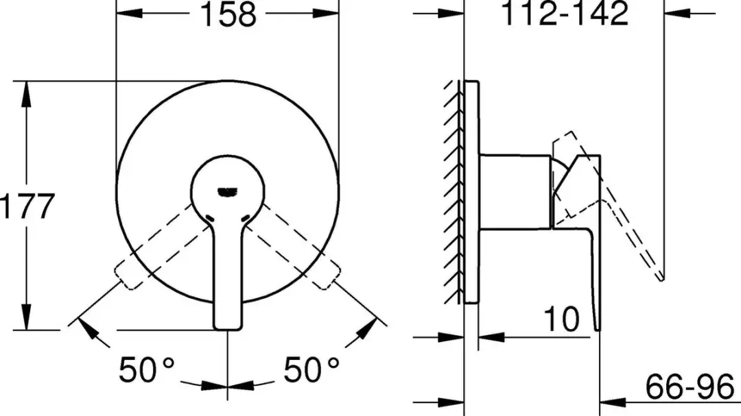 Grohe Lineare Inbouw Douchemengkraan 24063001 - Chroom - afbeelding 3 van 5