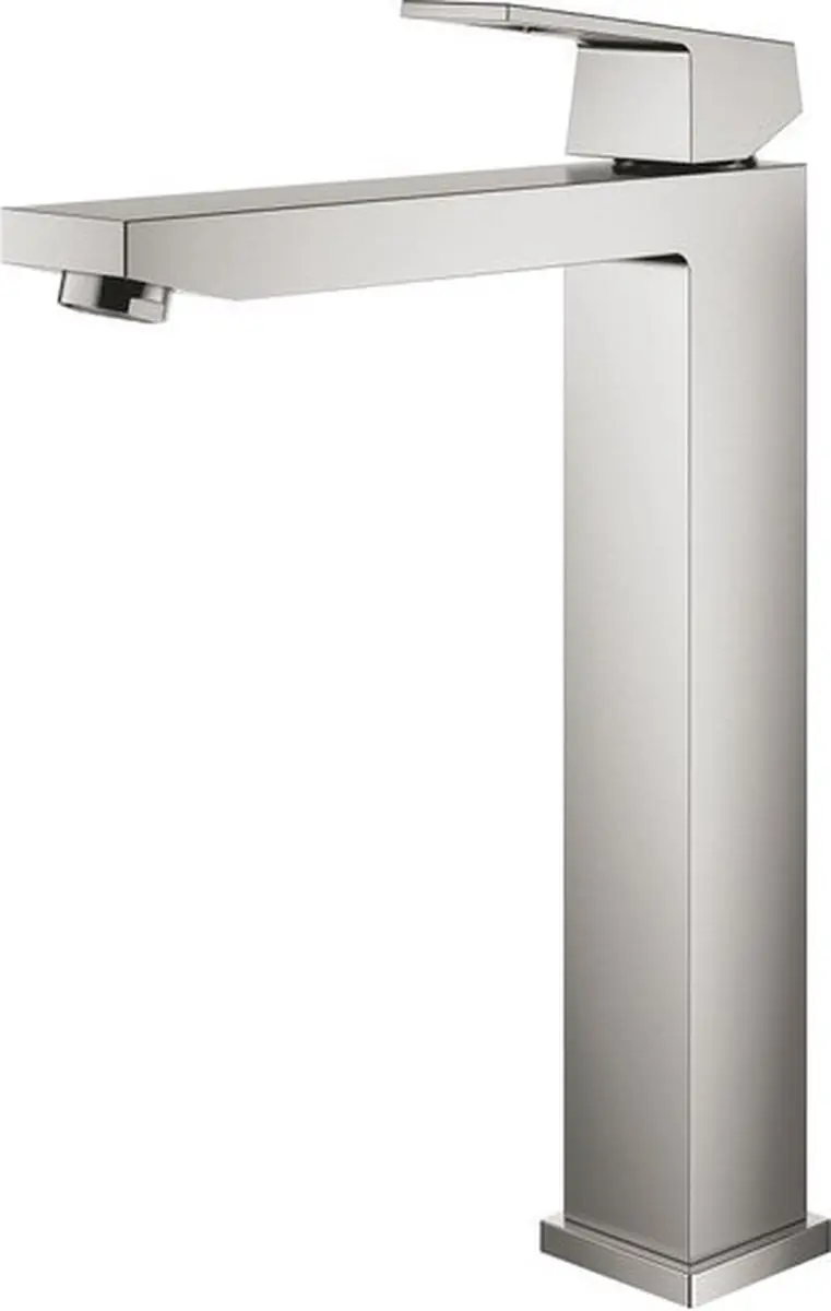 Grohe Eurocube 1-gats wastafelkraan xl-size m. gladde body supersteel