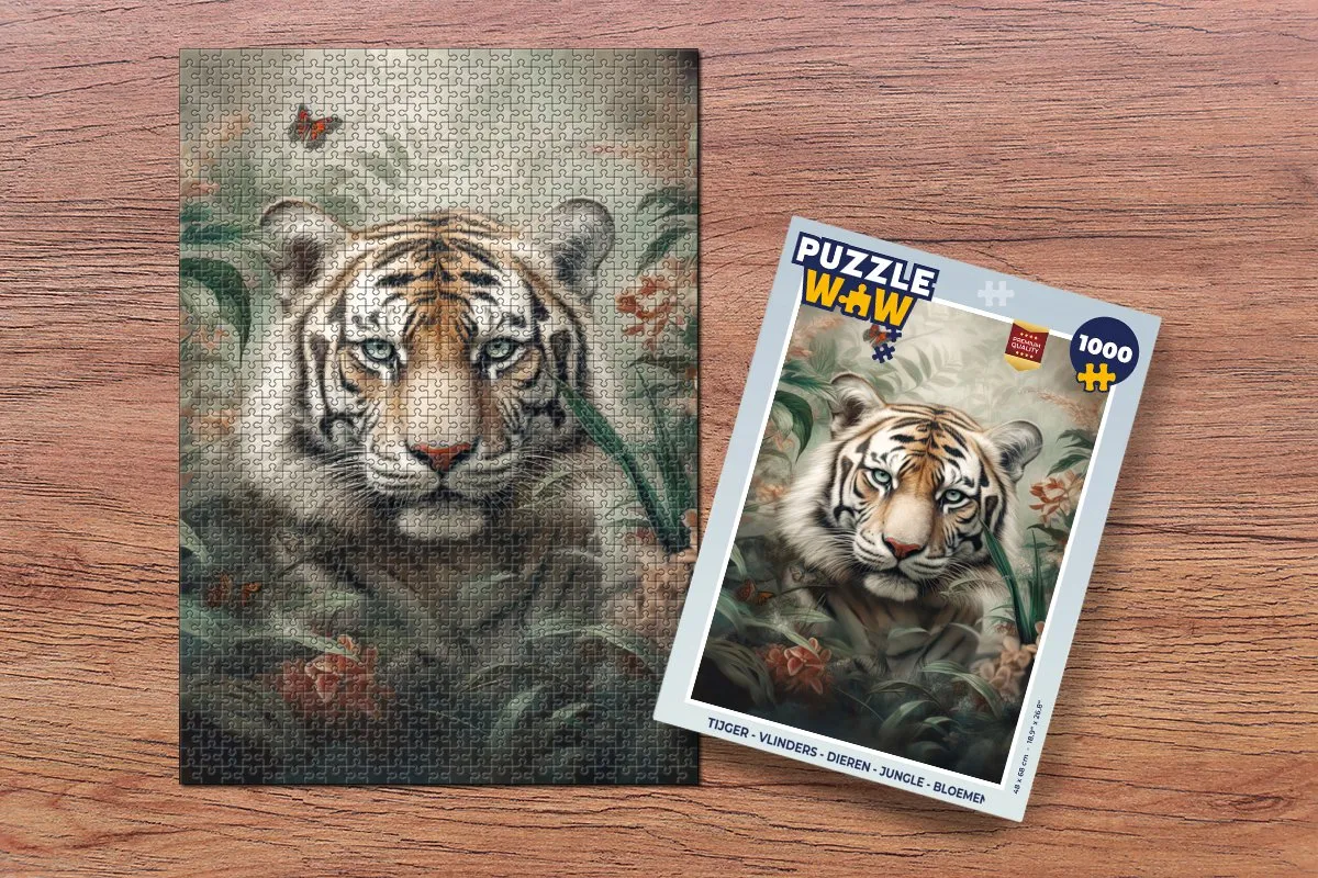PuzzleWow Vlinders Jungle Legpuzzel 1000 Stuks - Multicolor