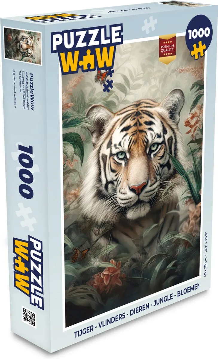 PuzzleWow Vlinders Jungle Legpuzzel 1000 Stuks
