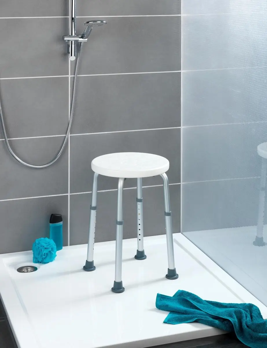 Wenko Secura Douchekruk 120kg - Aluminium-Wit - afbeelding 3 van 6