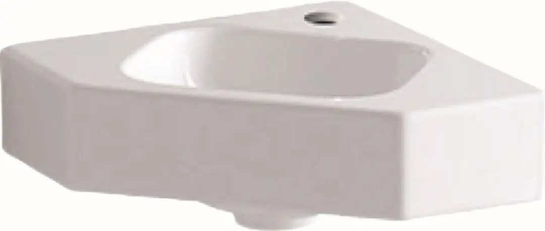 Geberit iCon Hoekfontein 46x33x13cm - 1 Kraangat Wit - afbeelding 3 van 6