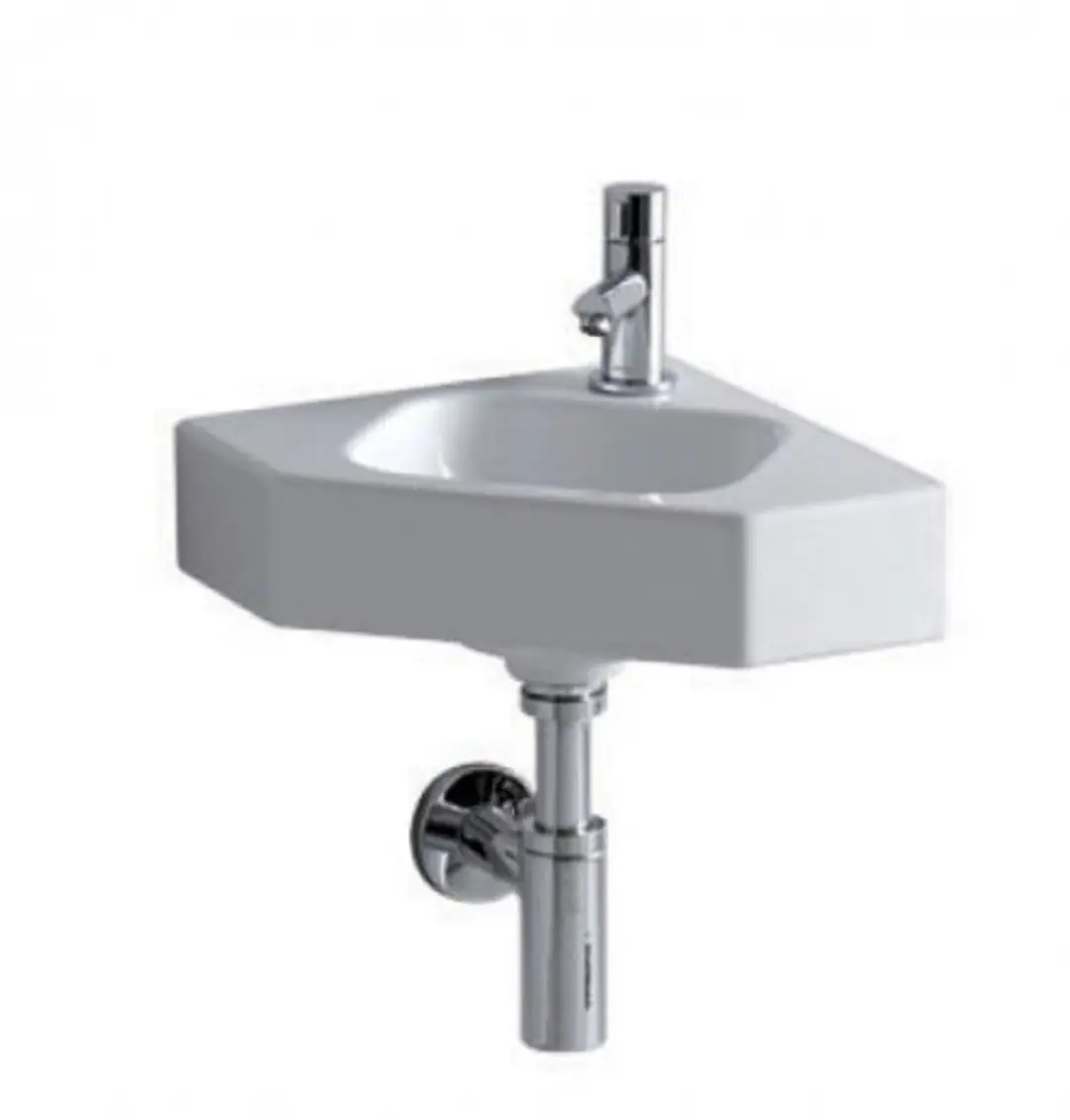 Geberit iCon Hoekfontein 46x33x13cm - 1 Kraangat Wit - afbeelding 2 van 6