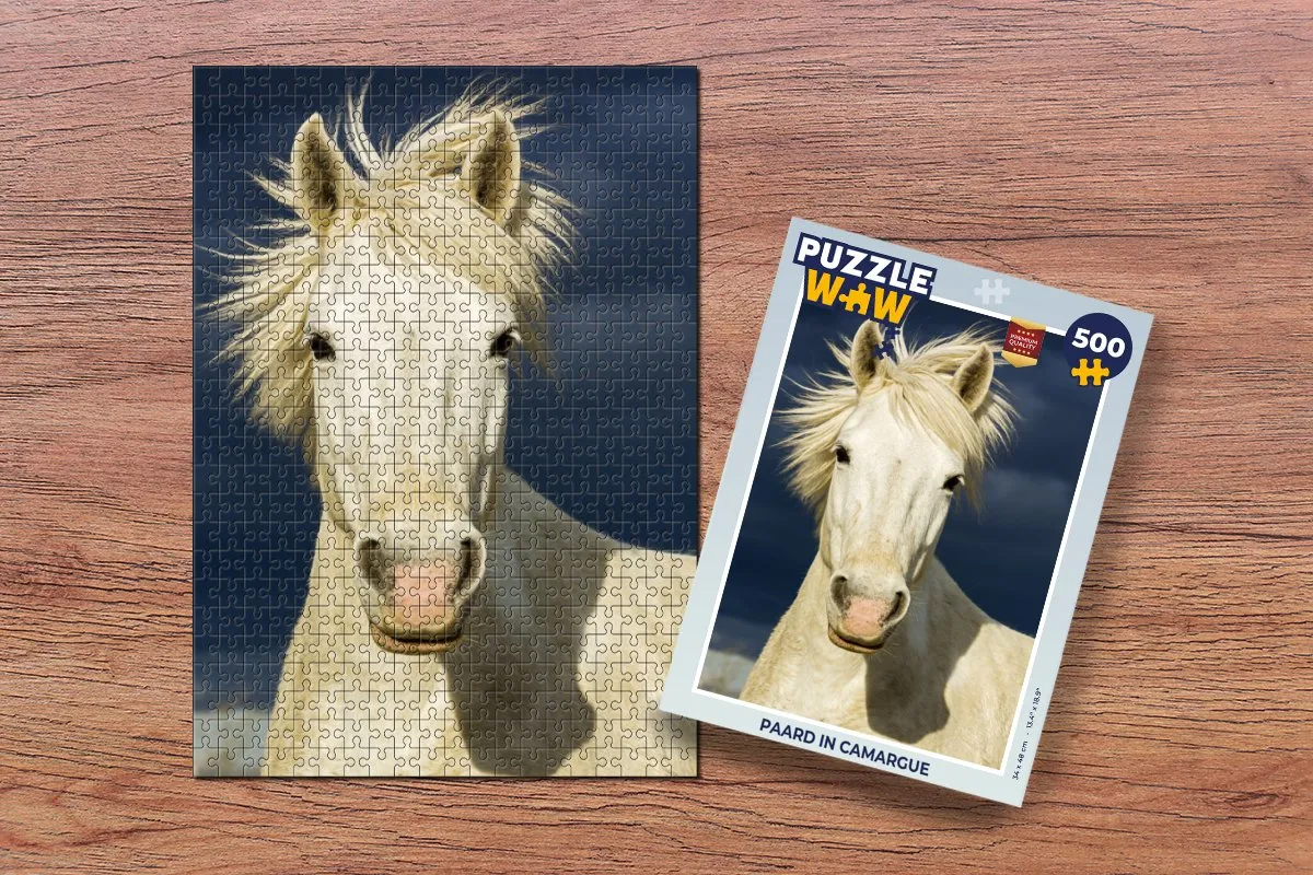 PuzzleWow Paard in Camargue Legpuzzel 500 Stuks - Multicolor