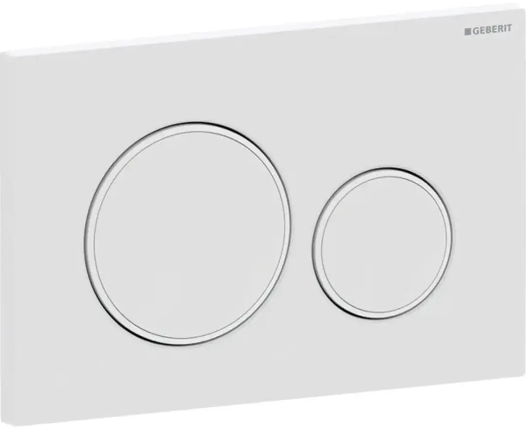 Geberit Sigma20 bedieningsplaat, dubbele spoeling, zwart/zwart mat