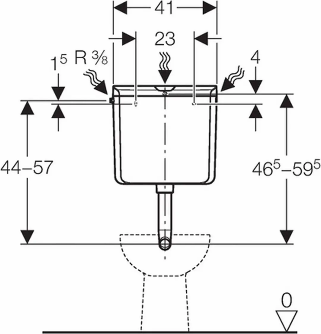 Geberit AP120 Laaghangend Reservoir - Wit - afbeelding 4 van 4