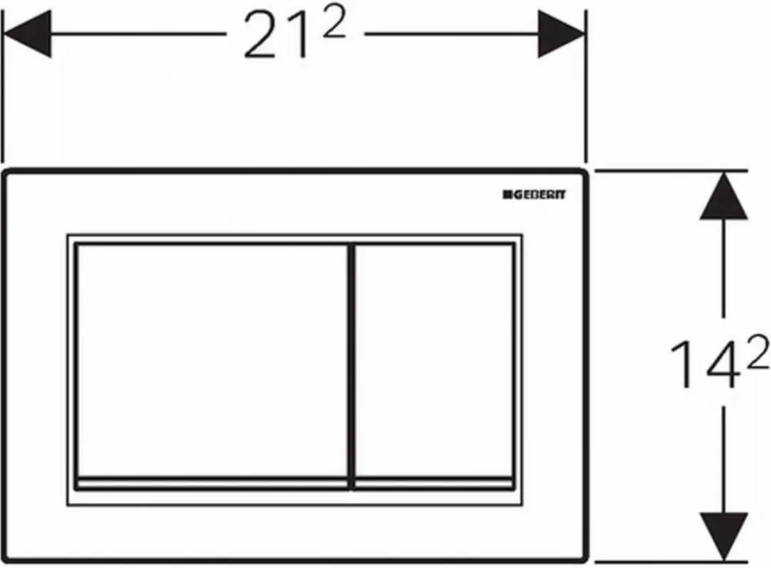 Geberit Omega20 Bedieningsplaat - 2-toets - Chroom/Matchend Chroom - afbeelding 2 van 6