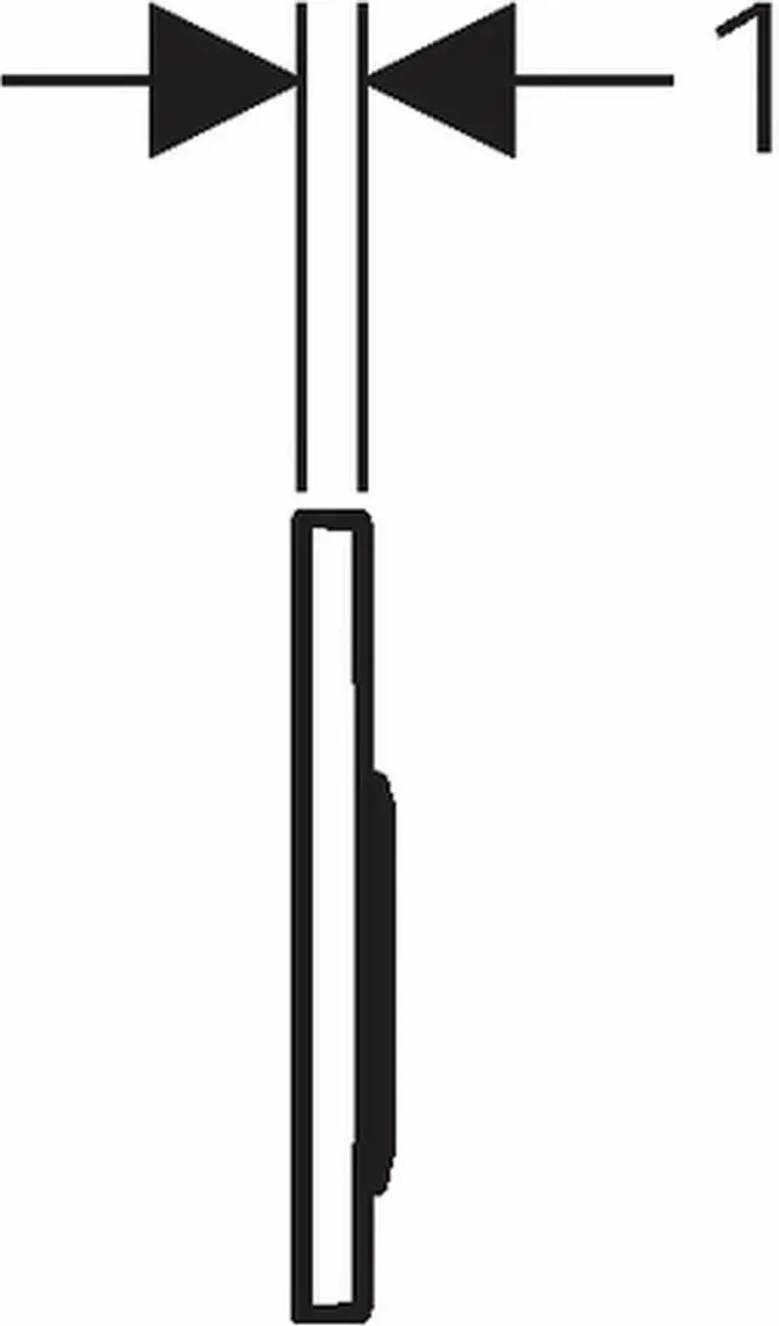 Geberit Omega 20 Bedieningspaneel Chroom/Mat-chroom - afbeelding 2 van 6