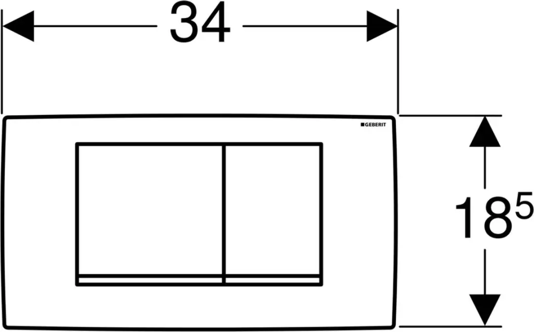 Geberit Twinline 30 Bedieningspaneel Wit - afbeelding 6 van 6