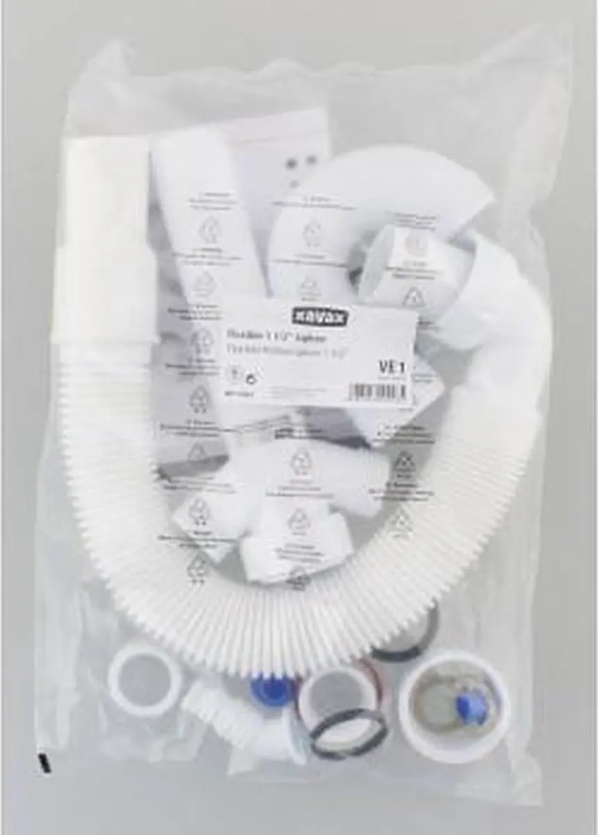 Xavax Flexibele Sifonkit 1½" - Wit - afbeelding 2 van 6