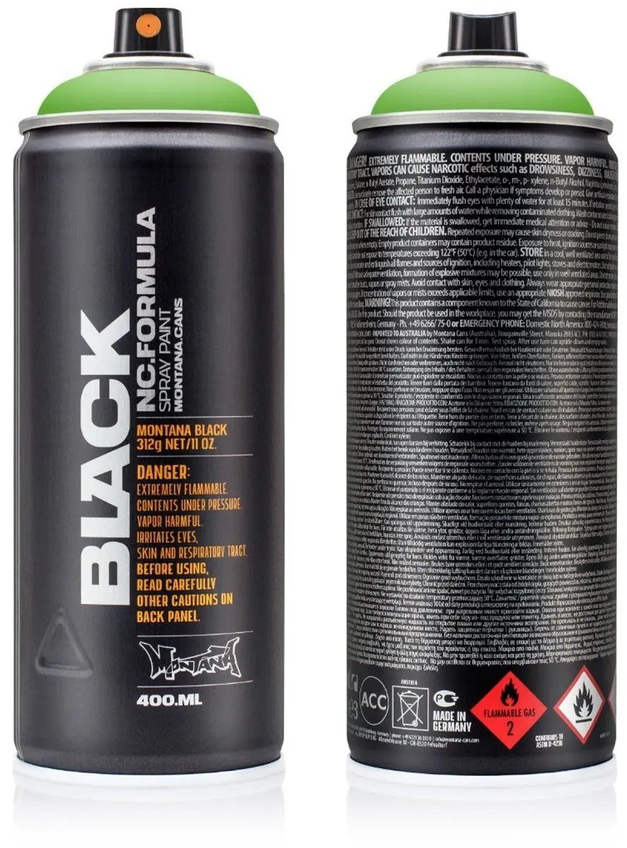 Montana BLACK P6000 Power Green spuitbus 400ml