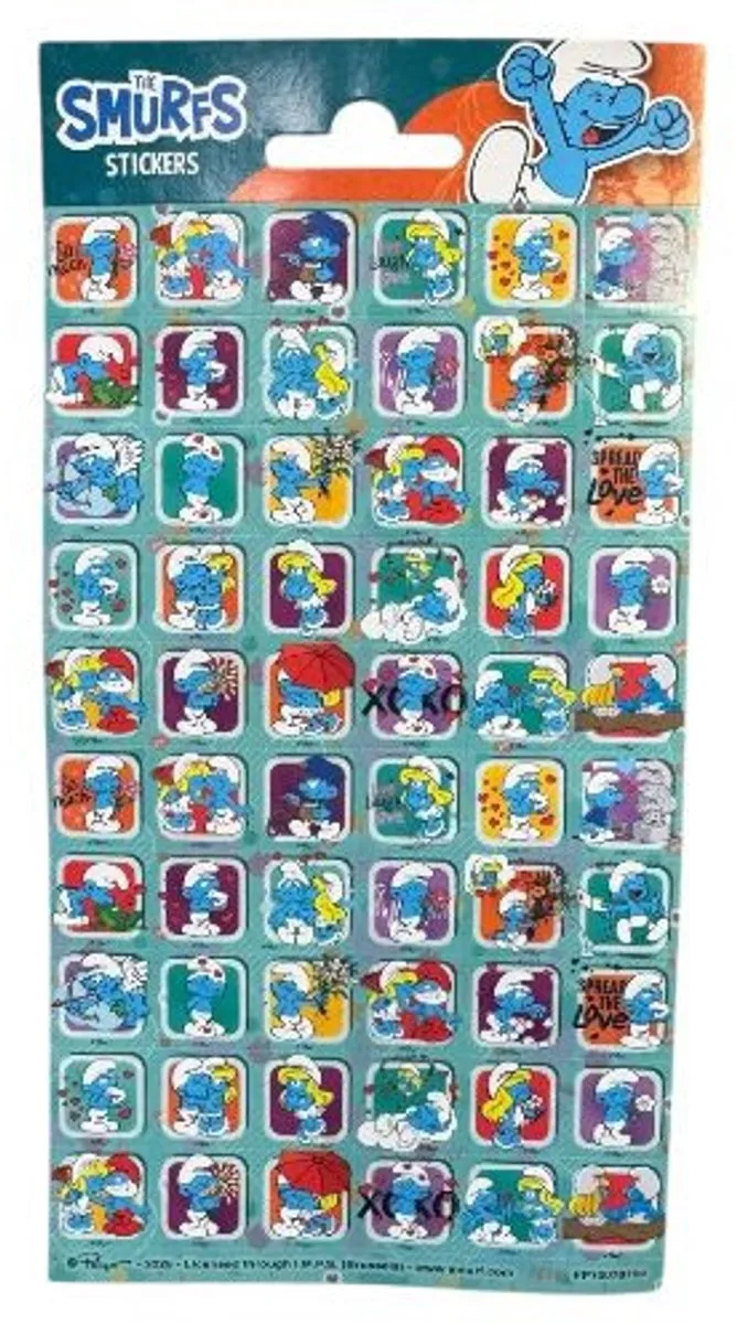 De Smurfen Mini Stickers Vel