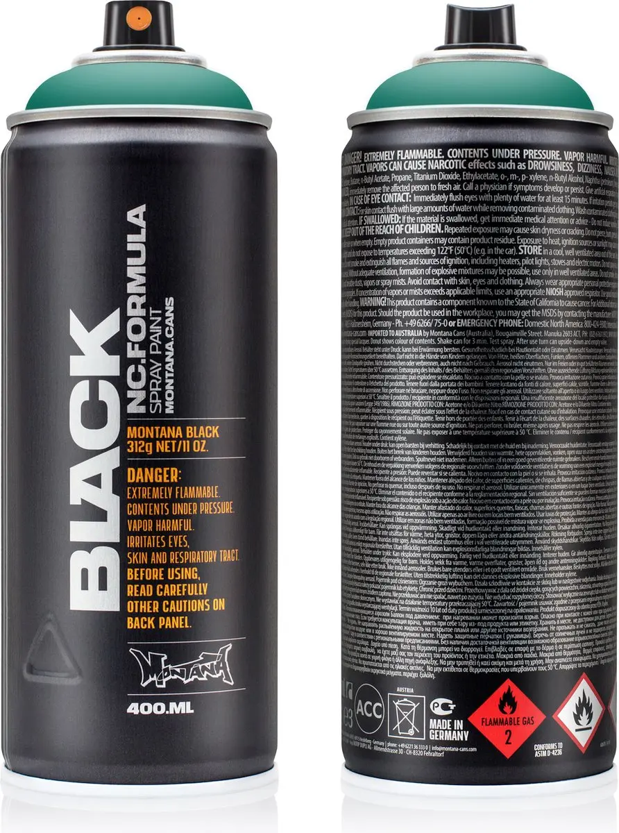 Montana BLACK 6340 Copper Green spuitbus 400ml