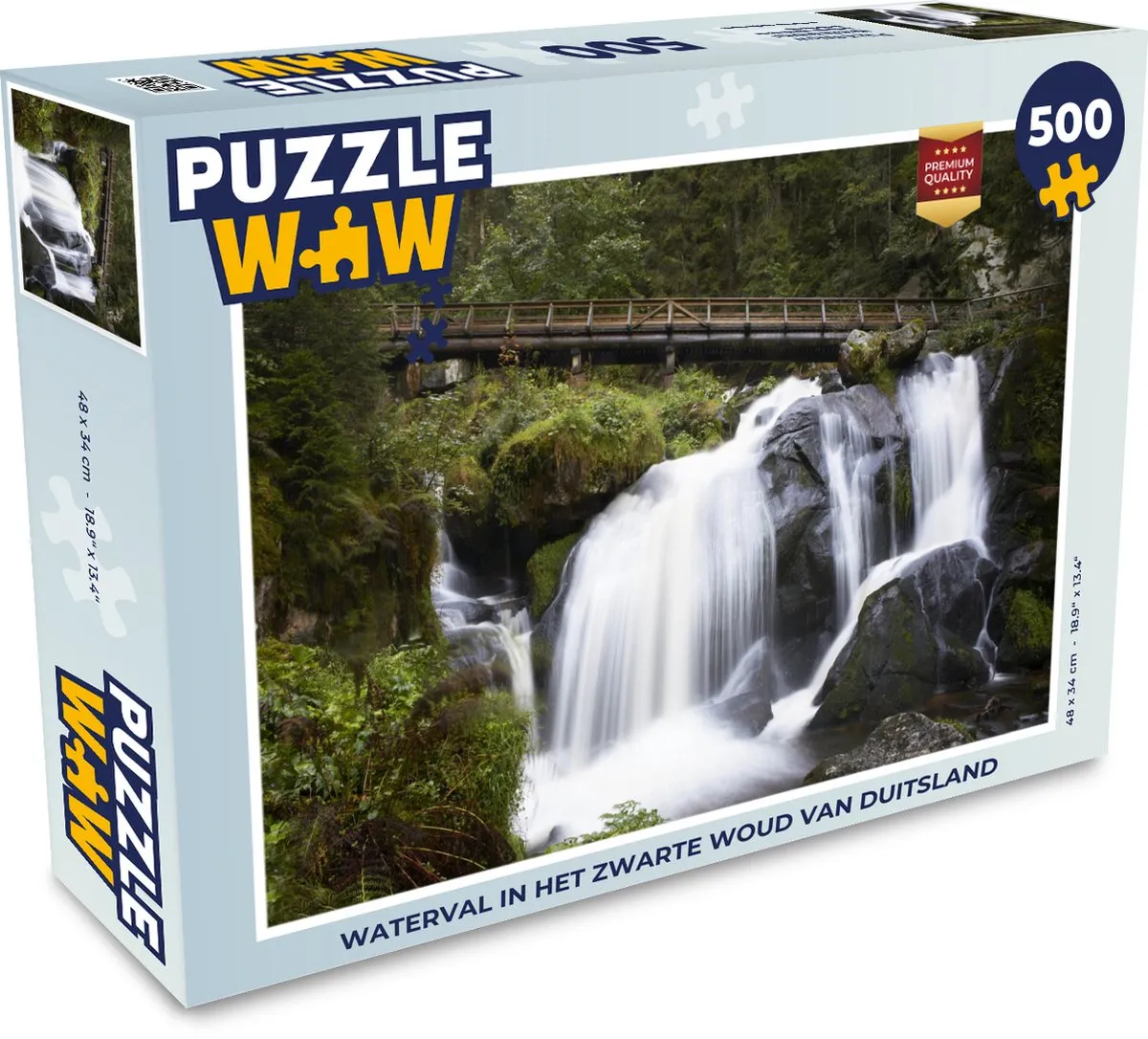 PuzzleWow Waterval in het Zwarte Woud Duitsland Legpuzzel 500 Stuks