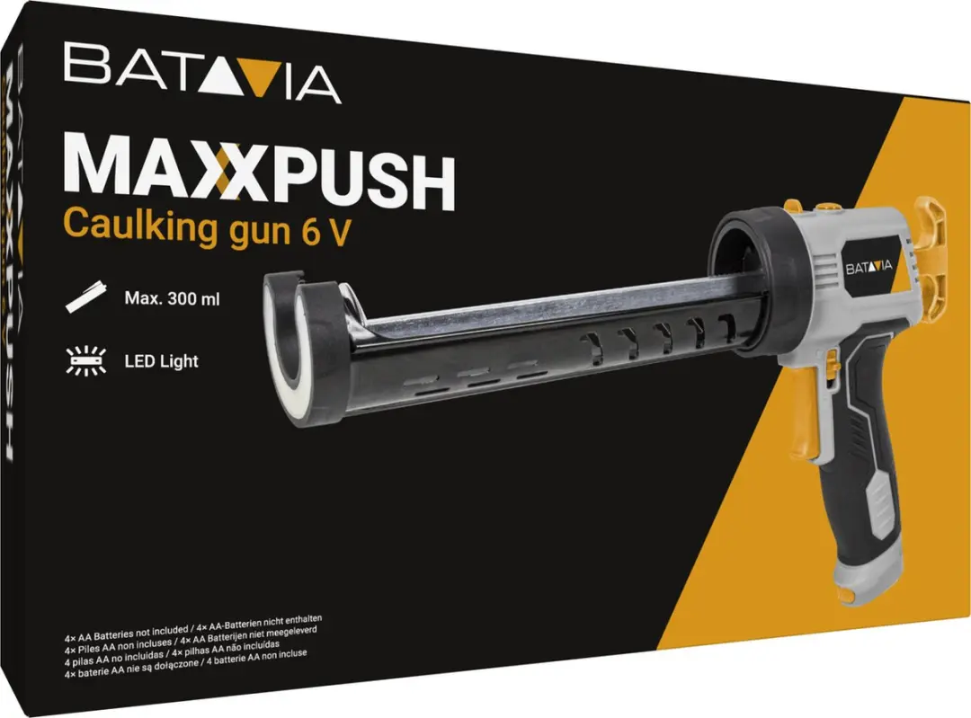 Batavia Maxxpush Kitpistool 6V - Zwart/Oranje - afbeelding 5 van 6
