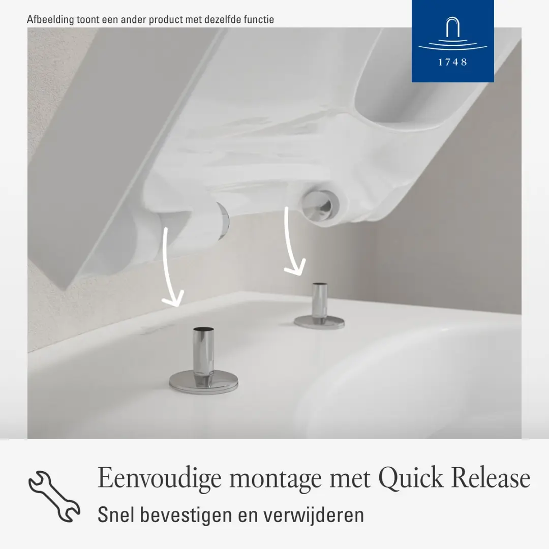 Villeroy & Boch Omnia Architectura WC-deksel - Wit Alpin glans - afbeelding 6 van 6
