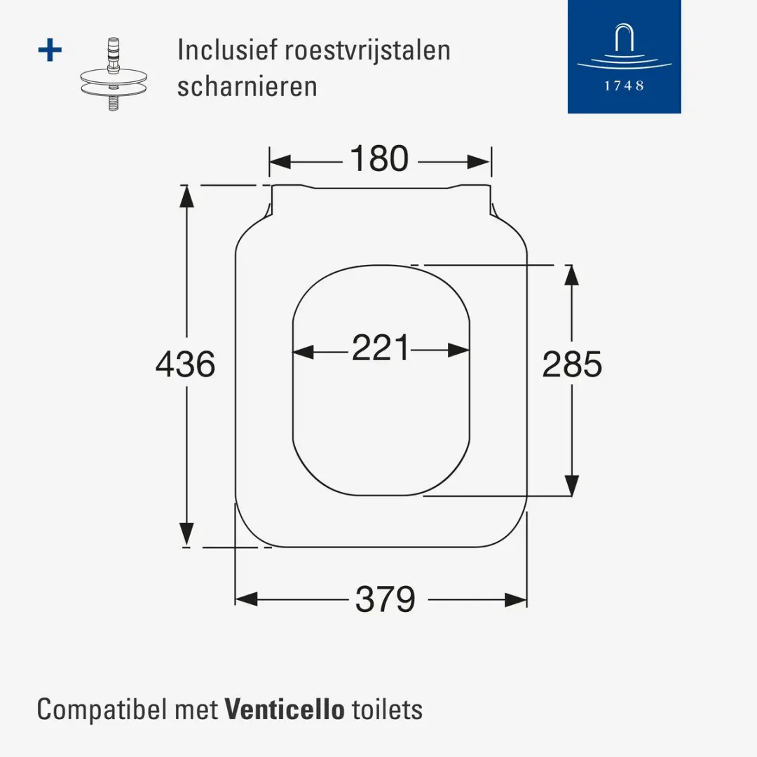 Villeroy & Boch Venticello WC-zitting SlimSeat Line 9M80S101 - Alpine wit - afbeelding 5 van 6