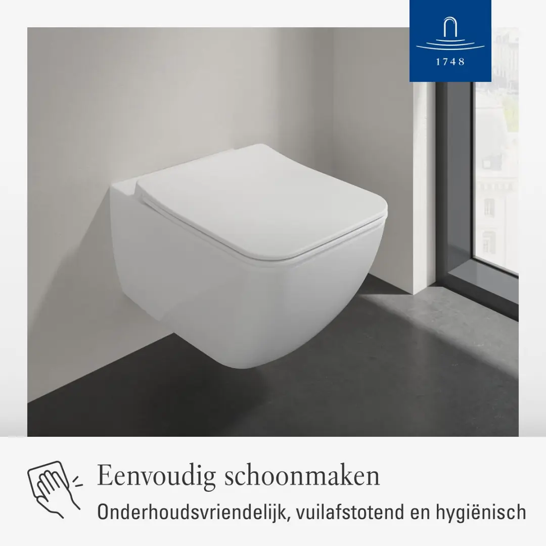 Villeroy & Boch Venticello WC-zitting SlimSeat Line 9M80S101 - Alpine wit - afbeelding 4 van 6
