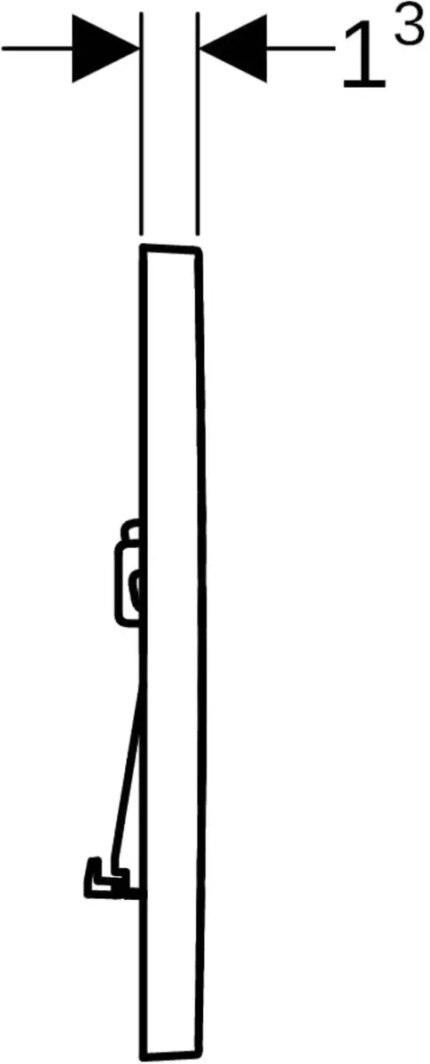 Geberit Sigma 01 Bedieningspaneel - Glanszwart - afbeelding 3 van 4