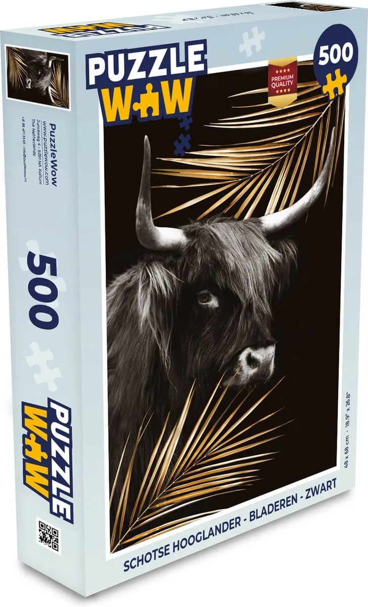 PuzzleWow Schotse Hooglander Legpuzzel 500 Stuks