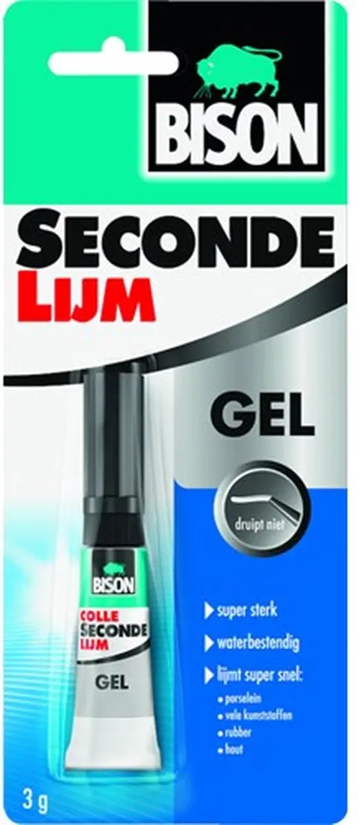Bison secondelijm gel 3gr ( a 1 st )