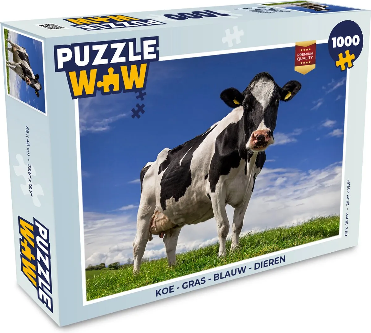 PuzzleWow Koe Gras Legpuzzel 1000 Stuks