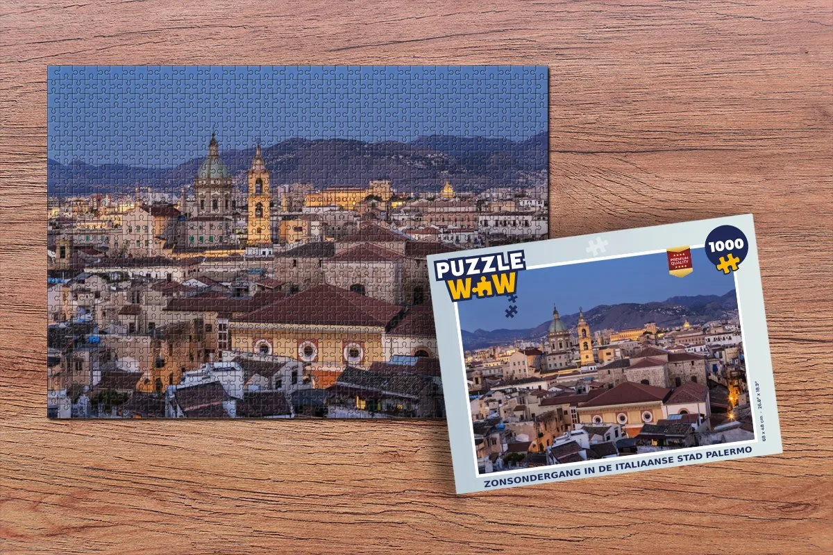 PuzzleWow Palermo Italië Legpuzzel 1000 Stuks - Multicolor