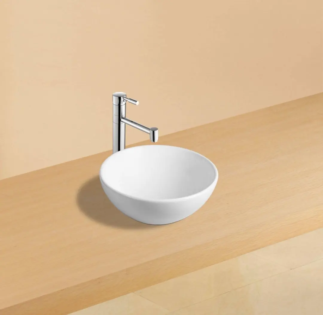 Saqu Ceram Ronde Waskom 32x13cm - Wit - afbeelding 4 van 6