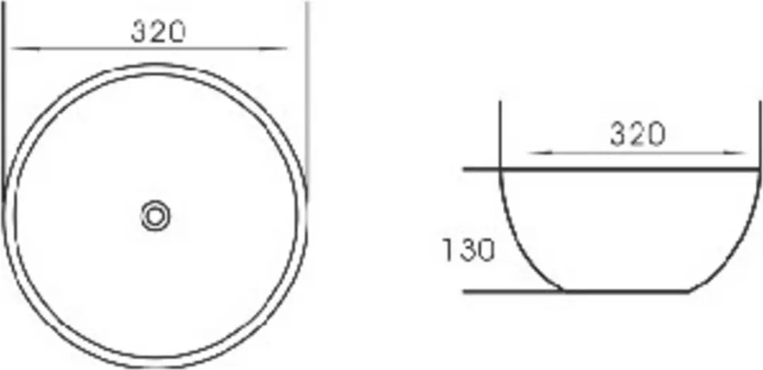 Saqu Ceram Ronde Waskom 32x13cm - Wit - afbeelding 5 van 6