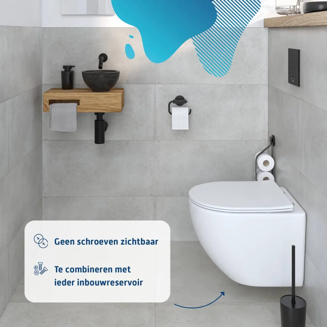 Saqu Please Compact Hangtoilet 31220750 - Wit - afbeelding 5 van 6