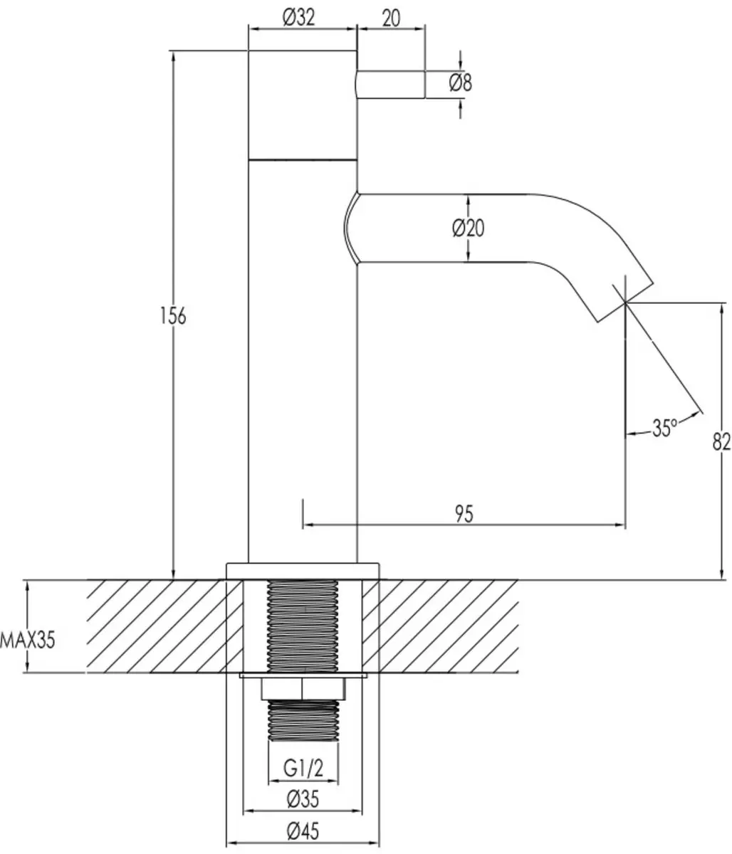 Saqu Eurotrend Fonteinkraan gunmetal - afbeelding 6 van 6