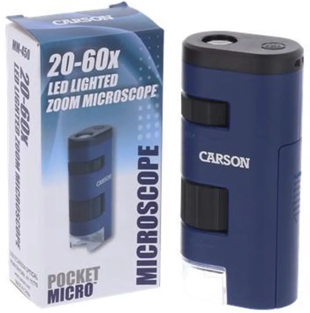 Carson Handmicroscoop MM-450 20-60x - Donkerblauw - afbeelding 2 van 6