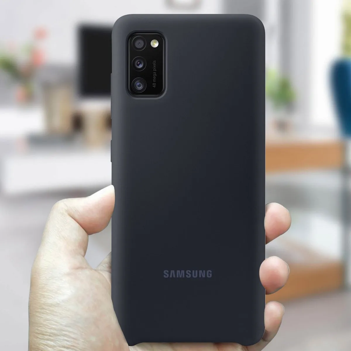 Samsung Silicone Hoesje Galaxy A41 - Zwart