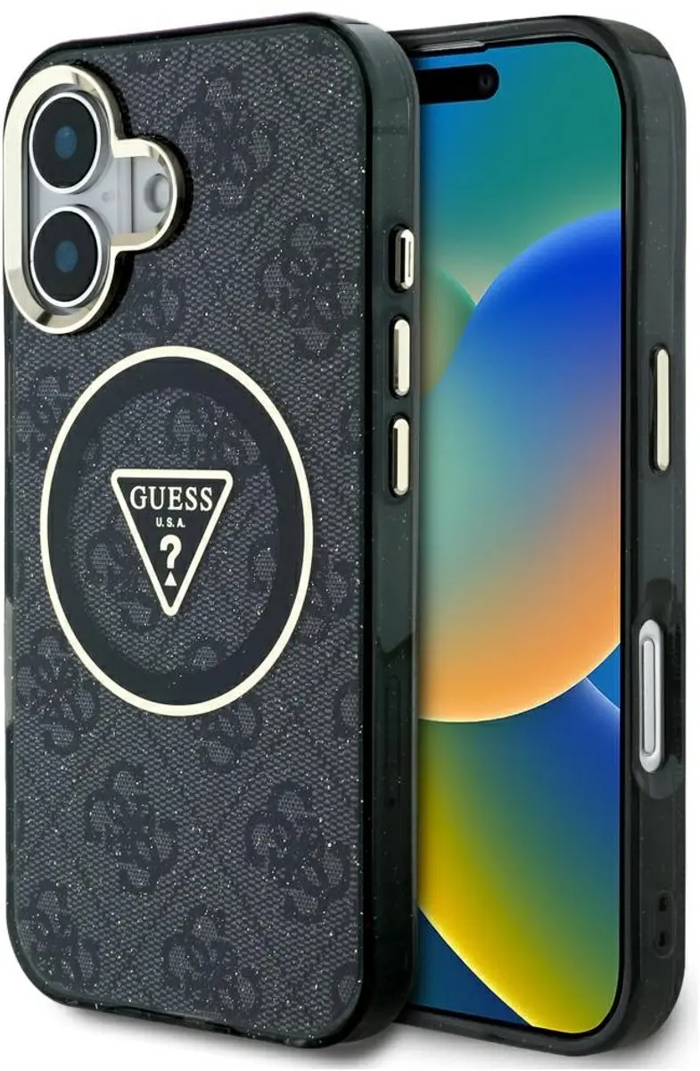 Guess IML Glitter MagSafe Hoesje iPhone 16