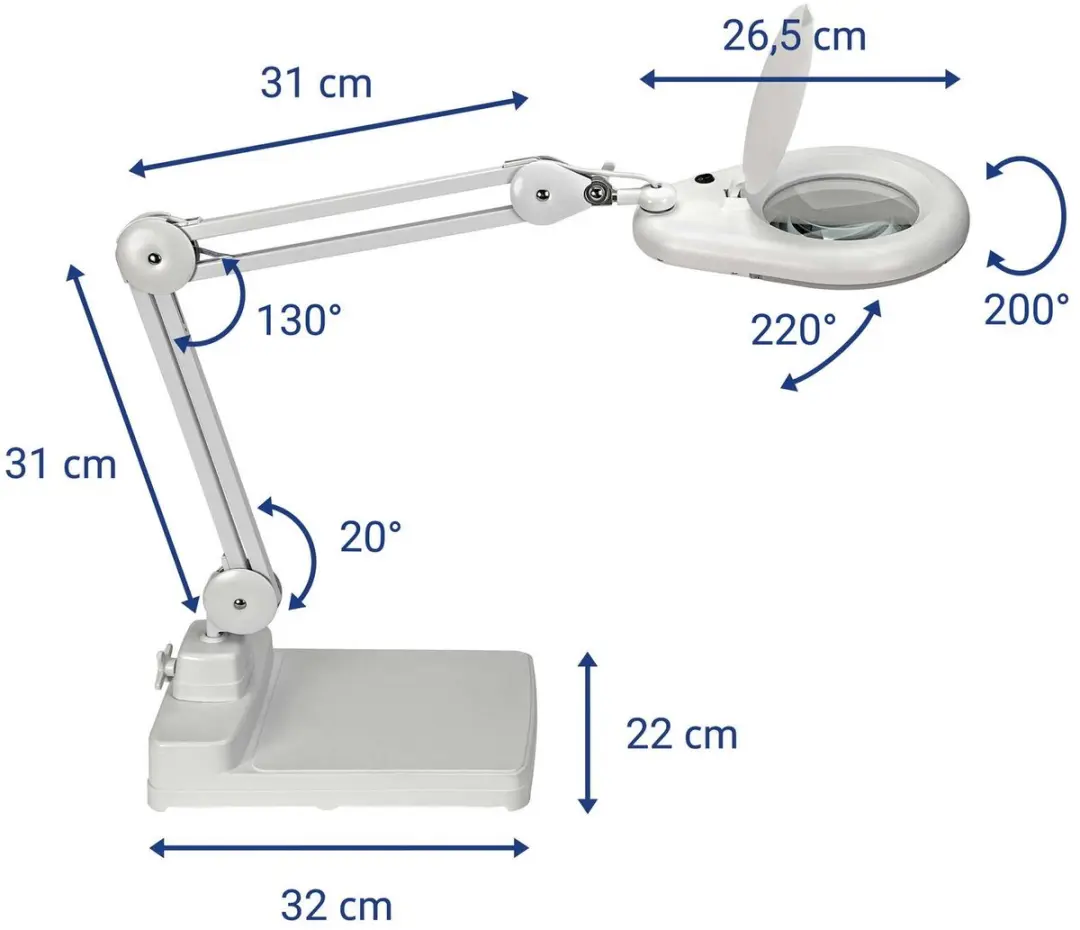 MAUL MAULviso LED Loeplamp 48cm - Wit - afbeelding 3 van 6