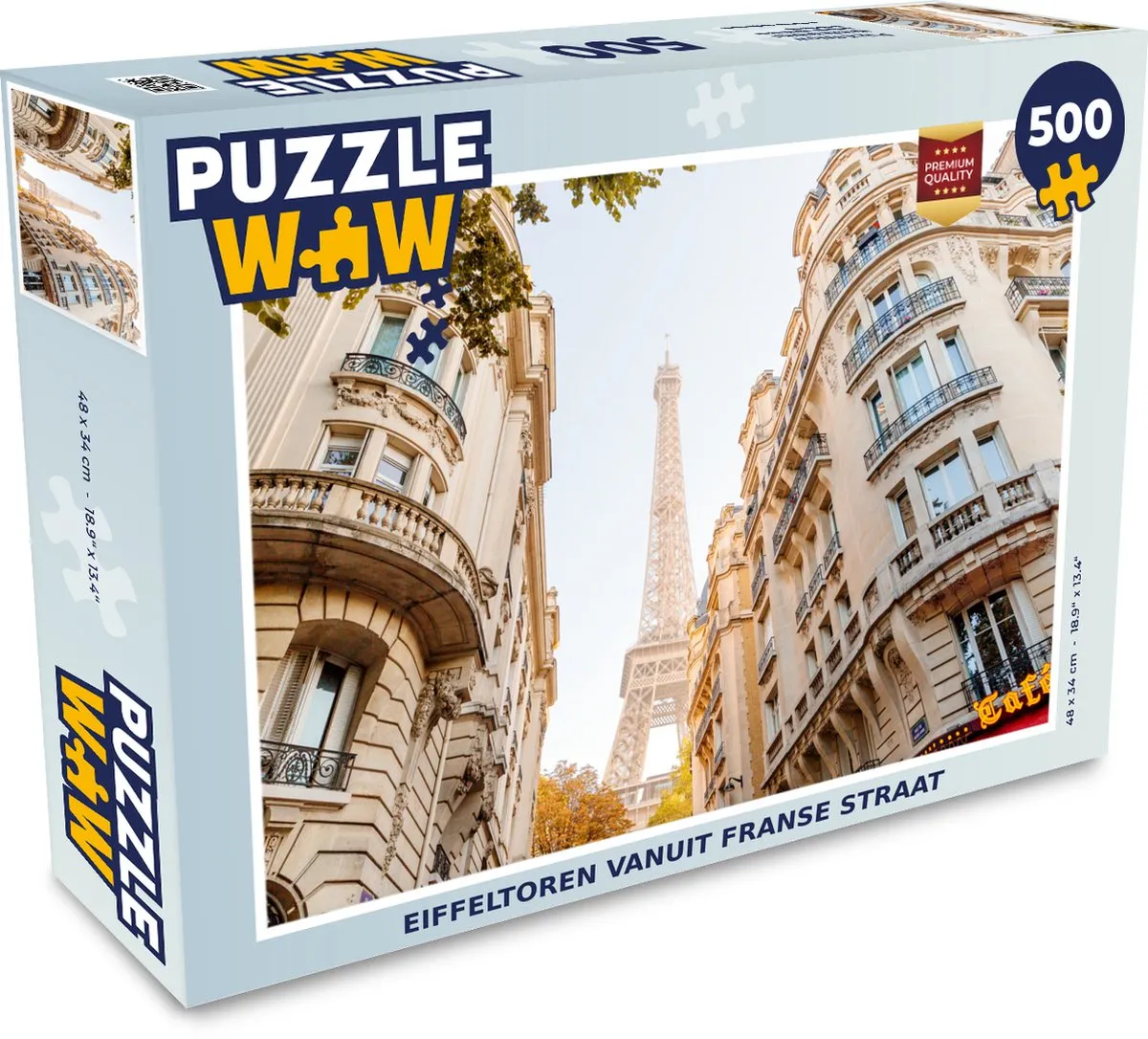 PuzzleWow Legpuzzel Frankrijk Eiffeltoren 500 Stuks - Multicolor