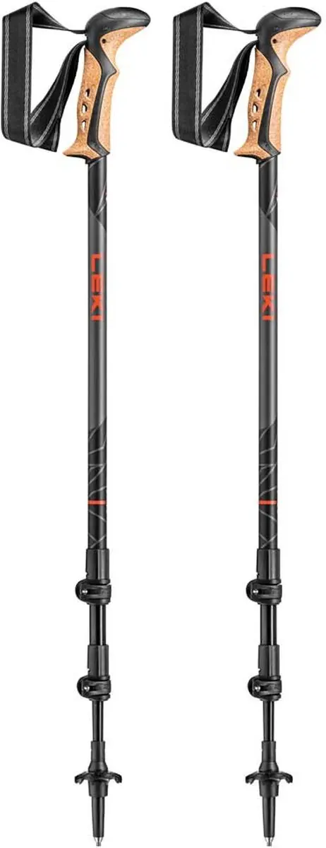 LEKI Khumbu Wandelstokken 3-delig - Anthracite/Wit/Rood - afbeelding 2 van 6