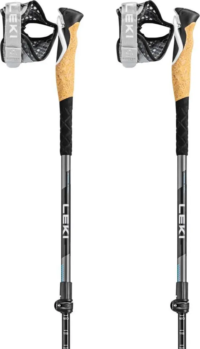 LEKI Cross Trail Lite TA Wandelstokken 100-135cm - Zwart/Wit/Blauw - afbeelding 5 van 6