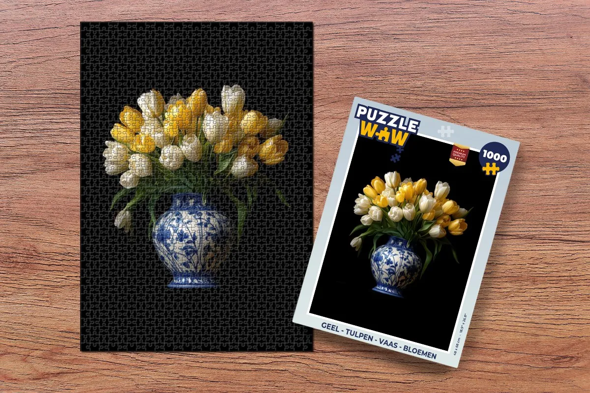 PuzzleWow Tulpen Geel Legpuzzel 1000 Stuks