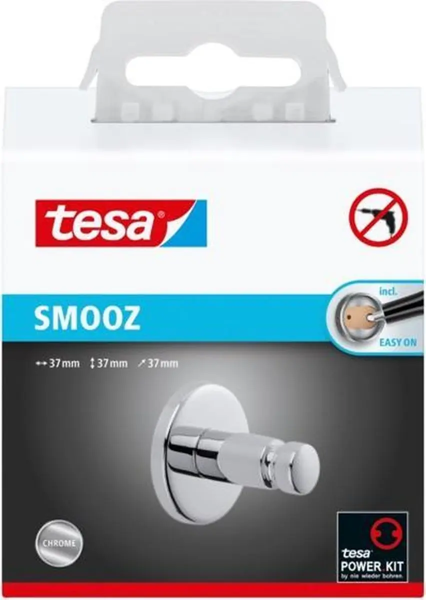 Tesa Smooz Handdoekhaak Verchroomd Zelfklevend - afbeelding 5 van 6