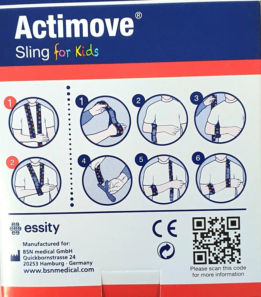 Actimove Sling Kids 3.6cm x 1.4m - Blauw - afbeelding 4 van 5