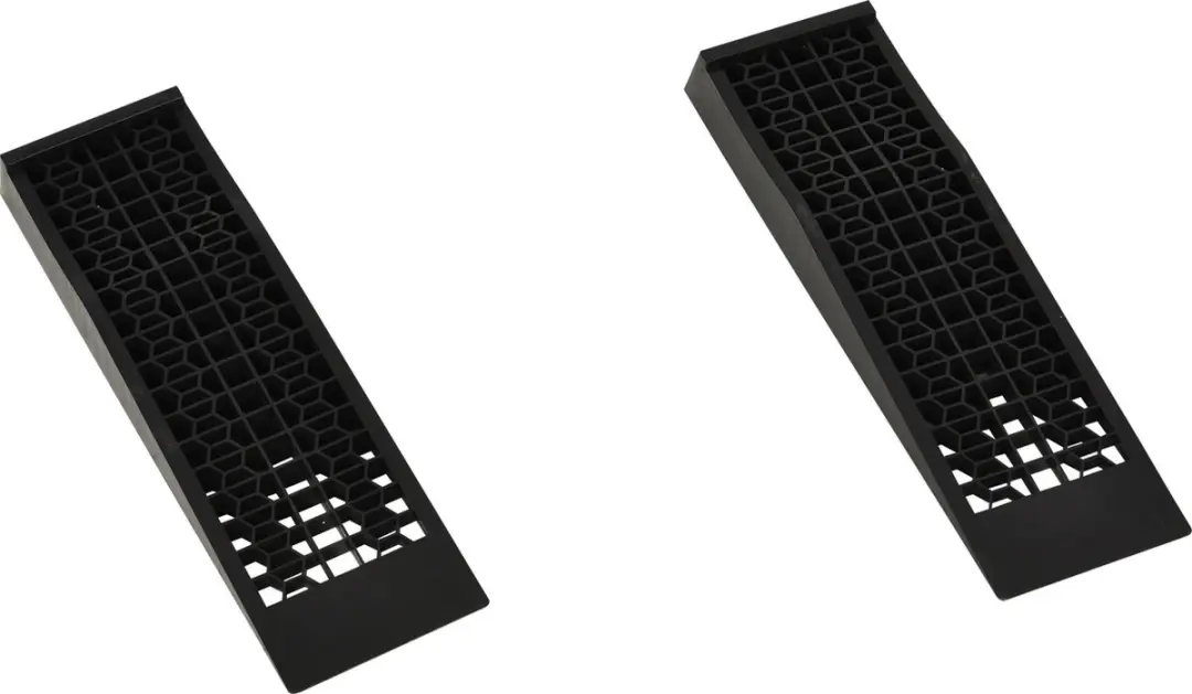 HOMCOM 2 oprijplaten, drempelhelling, stoeprand, rubberen hellingen, PP, zwart,