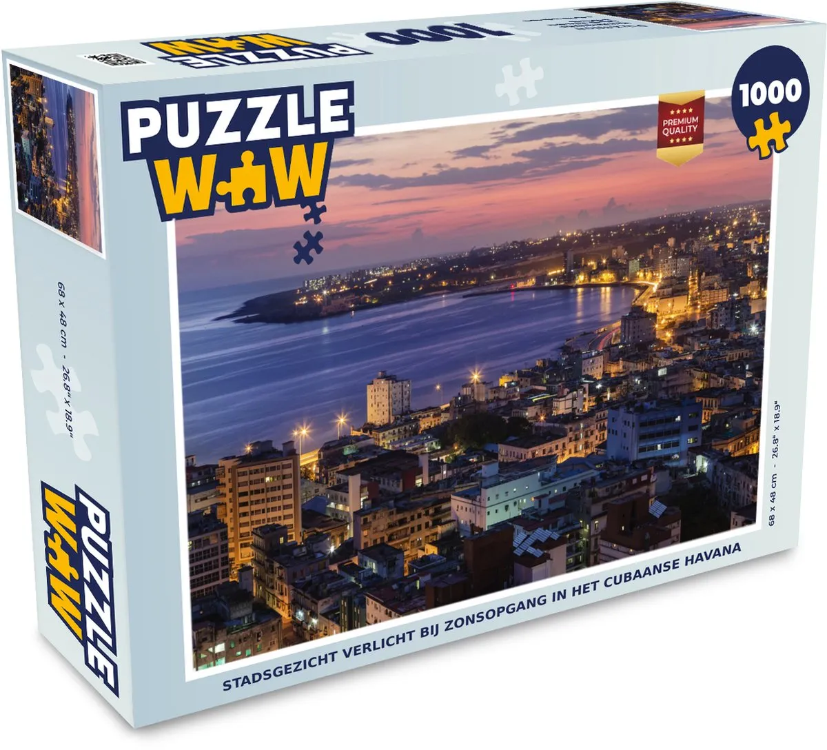 PuzzleWow Havana Stadsgezicht Zonsopgang Legpuzzel 1000 Stuks