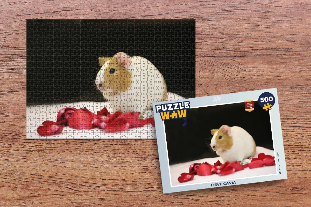 PuzzleWow Lieve cavia Legpuzzel 500 Stuks - Multicolor